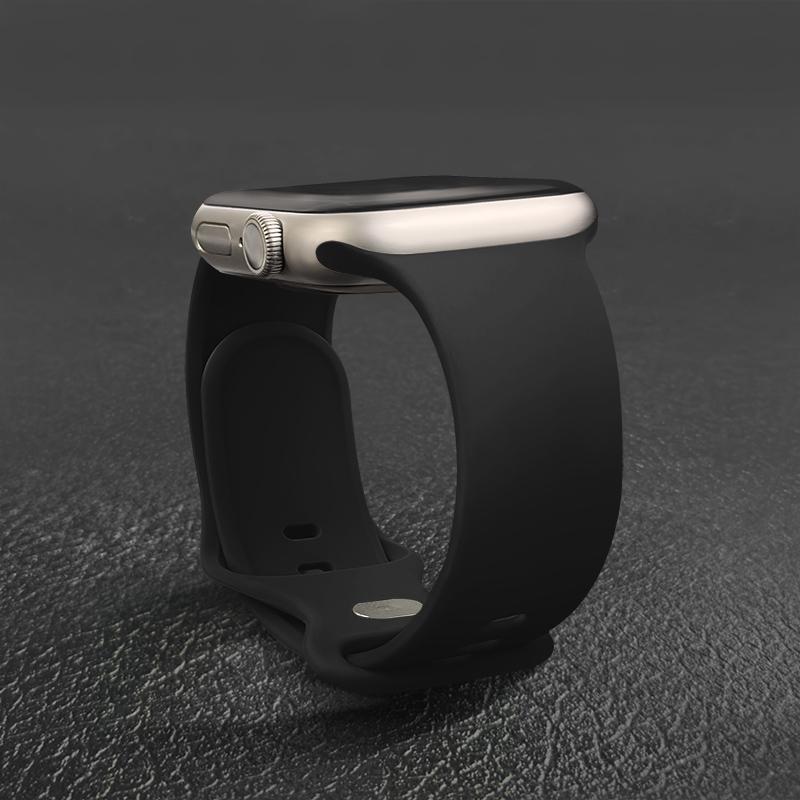 Sport Silicone Strap For Apple Watch Bands 44mm 46mm 42mm 45mm 41mm 49 40mm Correa Bracelet iWatch series 10 11 9 8 7 ultra 3 SE
