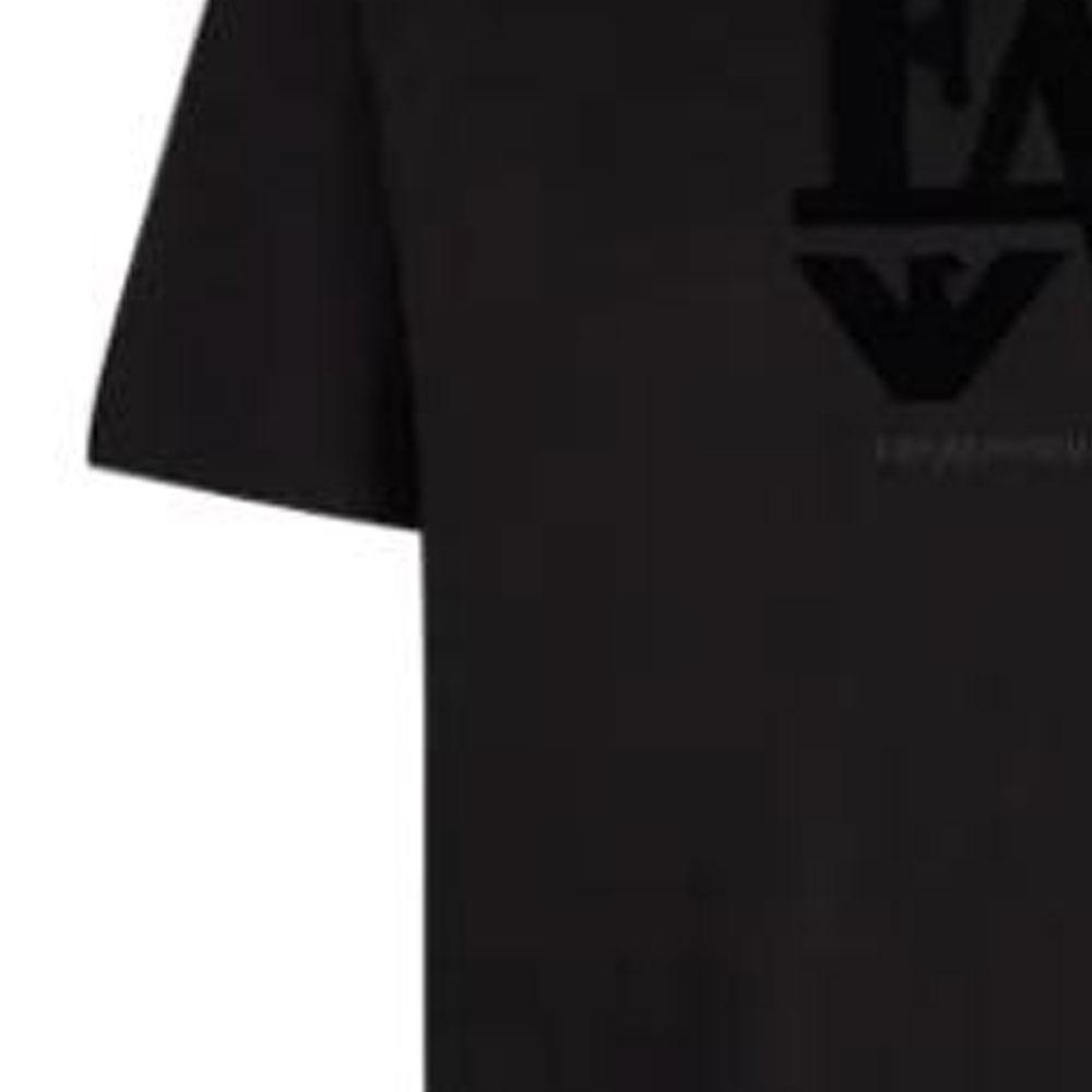 Emporio Armani FW22 Pattern Printed Crew Neck Short Sleeve T-Shirt Men Tops Black 6L1TG11-JSAZ1-0033
