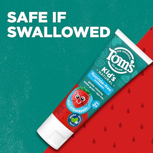 Tom's of Maine, Children's Natural Toothpaste, Fluoride-Free, Silly Strawberry, 5.1 oz (144 g)