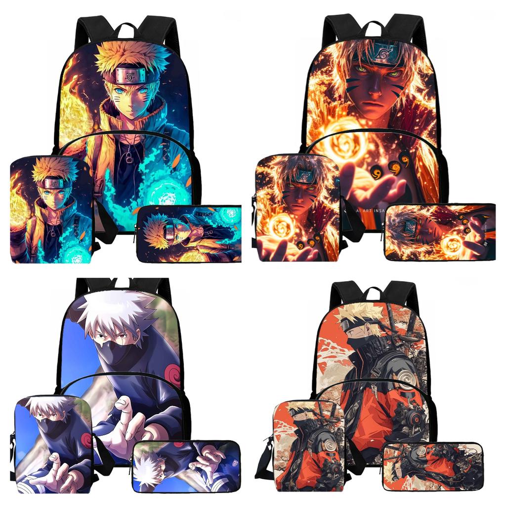 Animated NARUTO Thermal Cooler Lunch Box Adorable Lightweight Picnic Carrier for Boys & Girls Age 5-10 Children Daily Food Bag