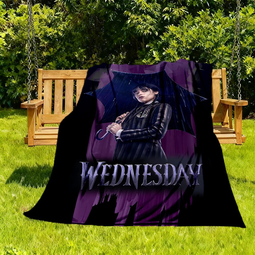 

1pc Wednesday Addams Outdoor Blanket Lightweight Flannel, Soft & Warm, All-Season Use for Sofa, Outdoor, Camping, Living Room033 130cmx150cm