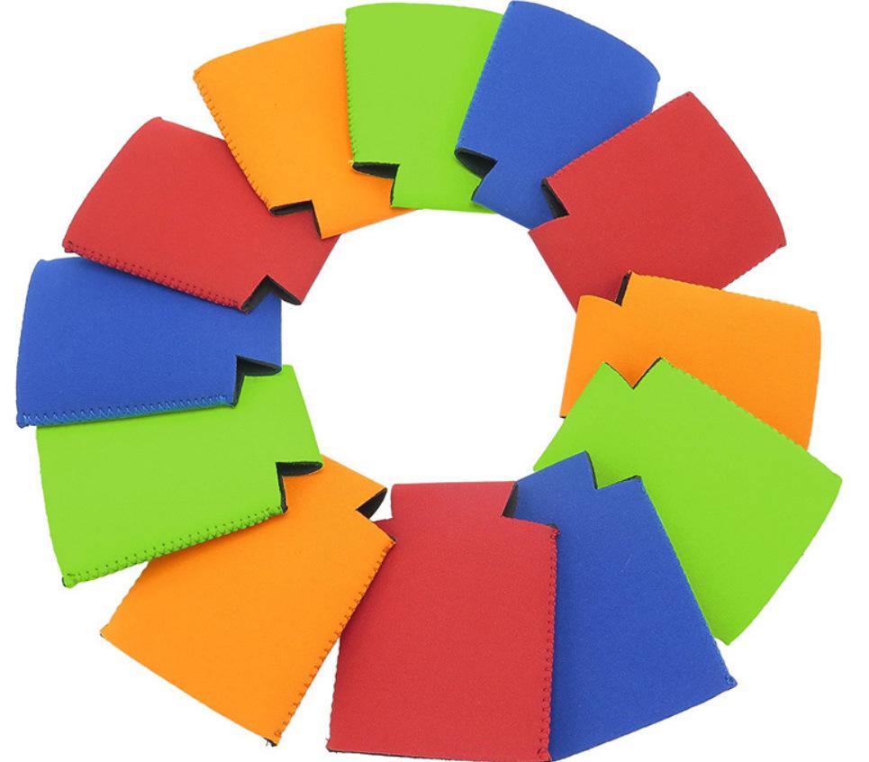 1PC Solid Color Portable Cup Cover Beer Sleeves Camping Can Cup Soda Cover Foam Material Drink Cooler Bottle Outdoor Sleeve