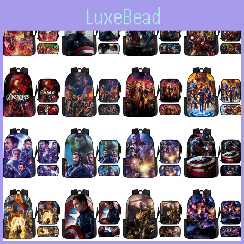The Printed Avengers Backpack Set Oxford Fabric Pencil Case School Essentials