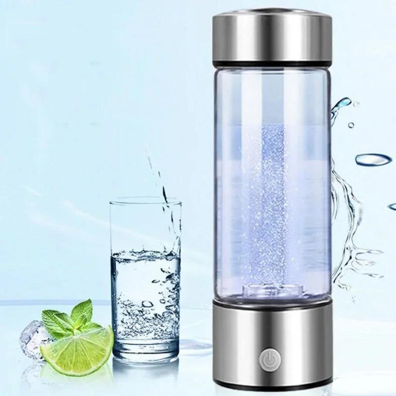 Portable Hydrogen Generator Water Cup Filter Ionizer Maker Hydrogen-Rich Water 420ml Electric Hydrogen Rich Water Generator Bottle