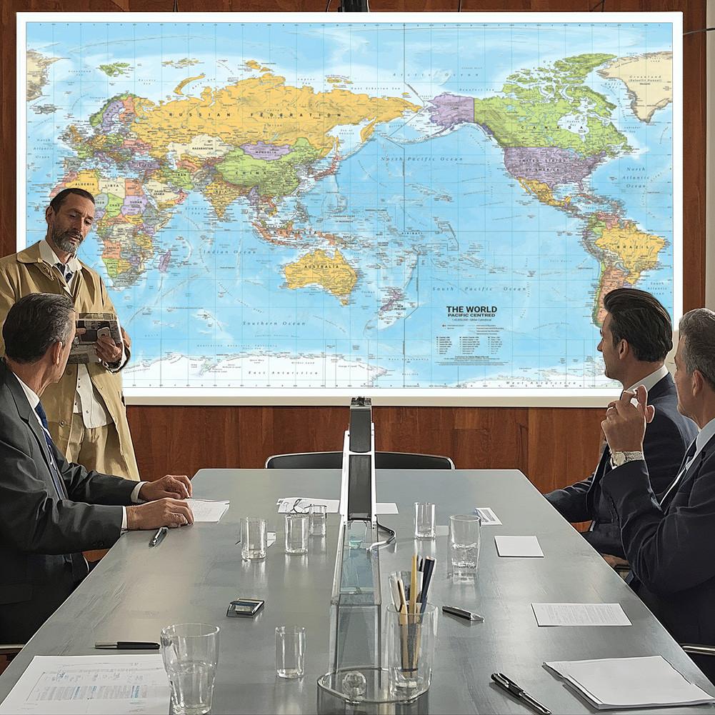 English Map Background World Map Political Distribution 2012 Year Wall Hanging Poster Decor Travel/Educational Supplies