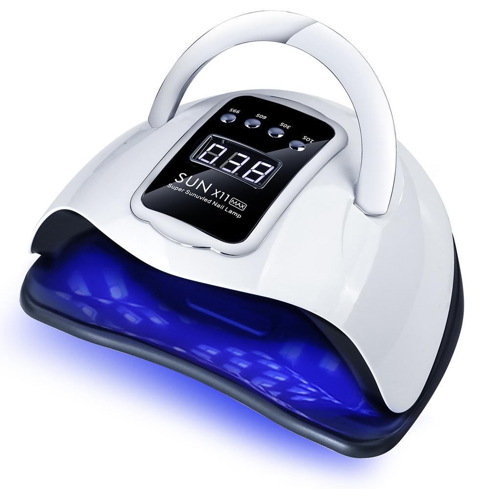 SUN X11 MAX Profesionální lampa na sušení nehtů pro manikúru Gelová leštička Stroj na sušení nehtů s automatickým senzorem UV LED Lampa na nehty Sušička