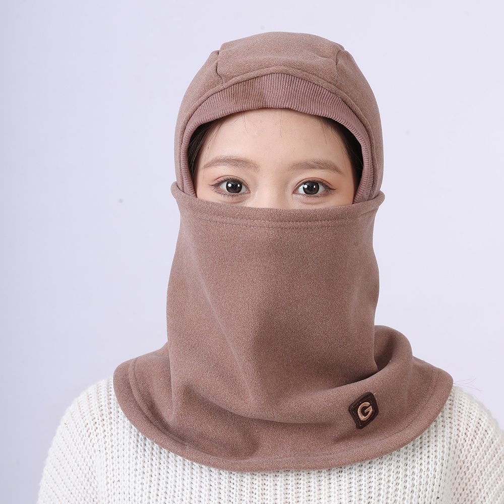 New Autumn and Winter Cold-proof Mask Outdoor Riding Ear Protection Face Protection Scarf Integrated Hat Plus Velvet Thickened Warm Windproof Hat