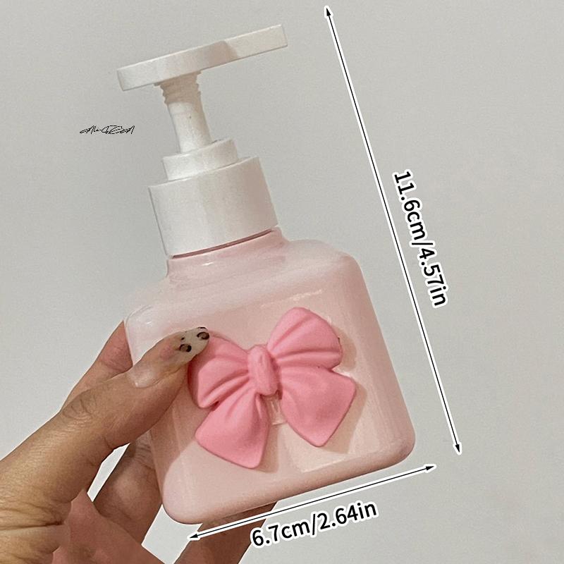 200ML Bow-Shaped Plastic Soap Dispenser Refillable Press Pump Lotion Bottle for Liquid Hand Sanitizer Shampoo in Bathroom