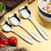 Ruhan Large Square Flat-Bottom 304 Stainless Steel Spoon