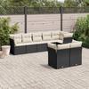 VidaXL Garden Lounge Set with Cushions 8 Pcs, Patio Sofas, Patio Furniture Set, Outdoor Furniture, Black 3249745
