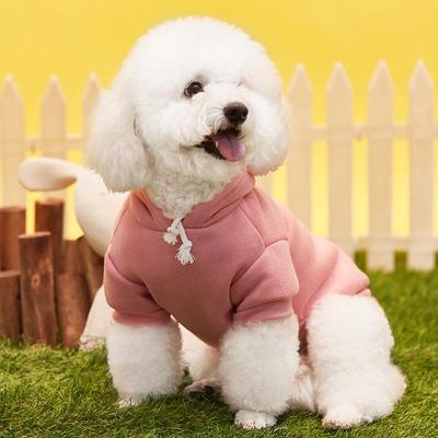 Gezellige Puppy Hoodie voor Pomeranian, Bichon en Teddy Honden - Tweebenige Fleece Sweater