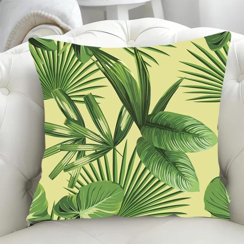 Decorative Pillowcases for Pillows Green Leaf Chair Cushion Cover X Pillowcase Fall Decoration Pillow Hugs Sofa Body