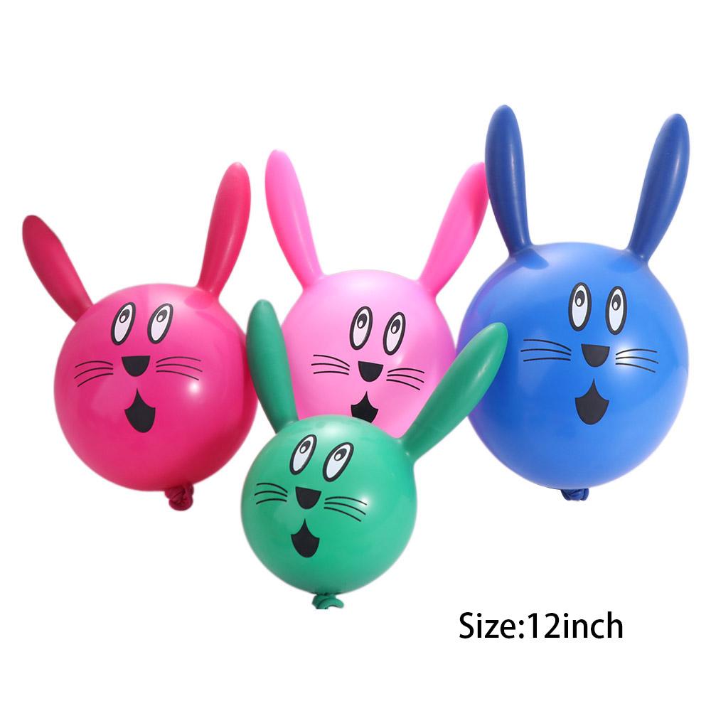 10pcs Thickened Cute Rabbit Latex Balloons 12 Inch Animal Balloons Rabbit Ear Balloons Anniversary