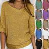 Solid Color Off-the-Shoulder Chunky Knit Batwing Sweater - Available in Multiple Colors