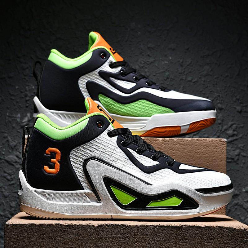 Mens Basketball Shoes Court Running High-Top Support Rubber Sole Breathable Mesh Lining