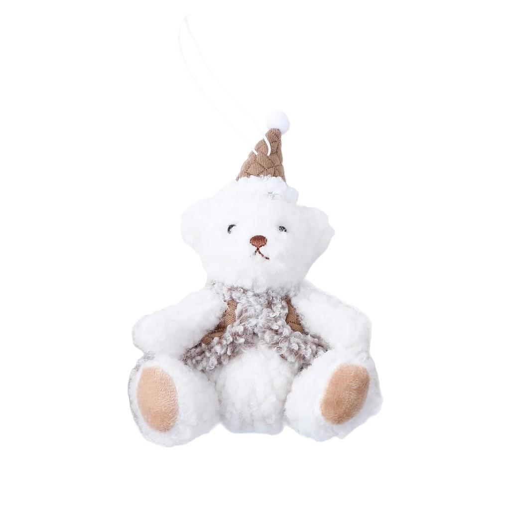 2pcs Cute Christmas Bear Pendants, Christmas Decorations, Holiday Gifts, Christmas Tree Pendants, Bear Gift Figurines