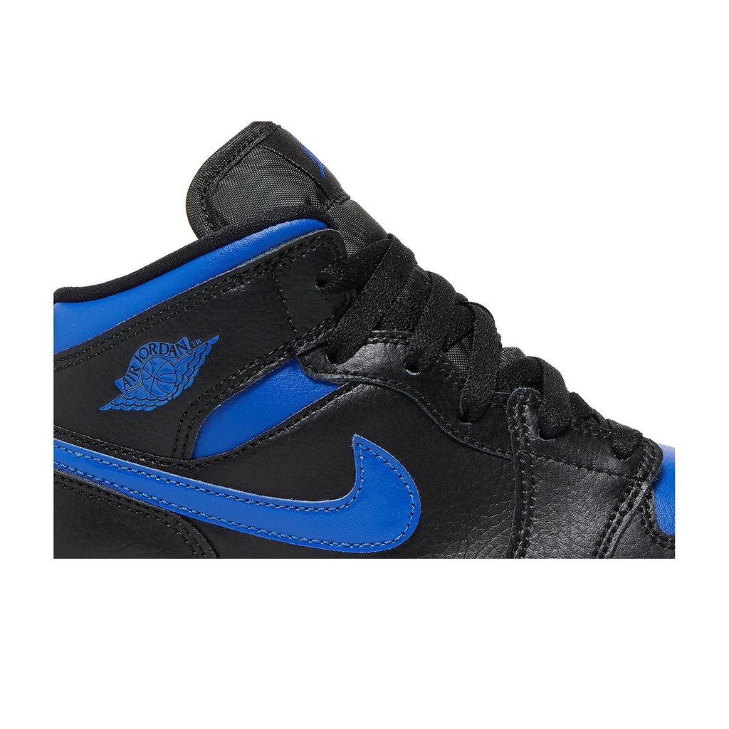 Air Jordan 1 Mid PreSchool 'Royal' 2020 (Unisex) Black / Hyper Royal / White Kids' Basketball Shoes 640734 068