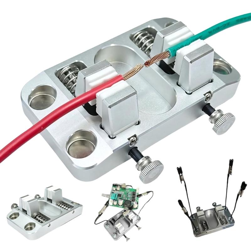 Heavy Duty Aluminum Welding Clamp With Jaw For Circuit Board Mounting Soldering Station Table Wire Welding Fixture Stand