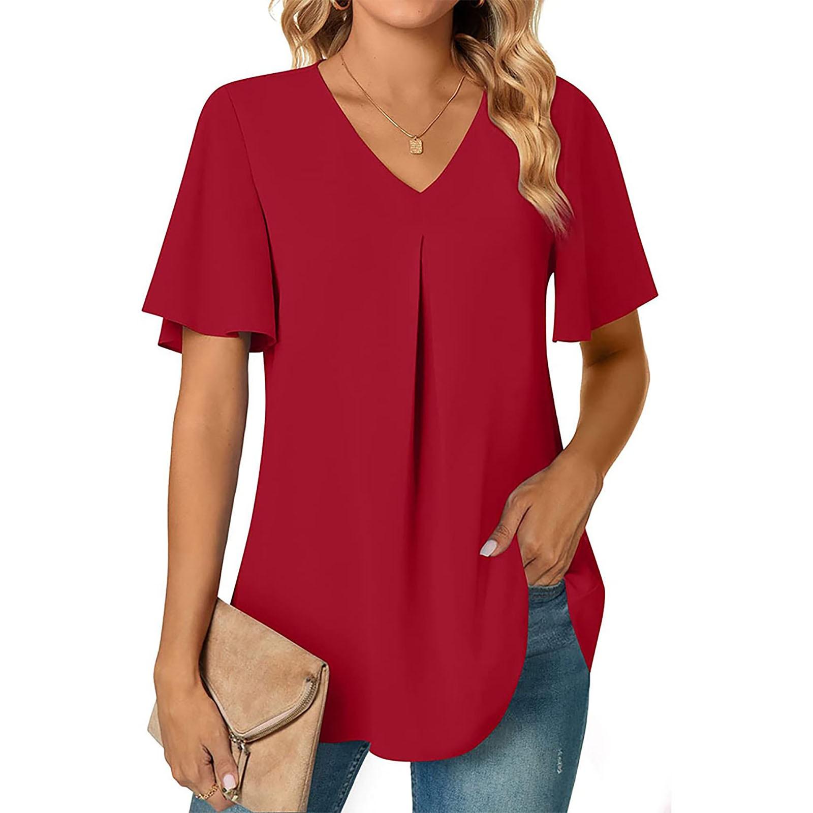 

Женские повседневные майки без рукавов, летние рубашки, свободные удобные рубашки XXL красный