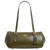 ASHER 34 Gold Logo Cowhide Shoulder Bag Large Women's Olive Green