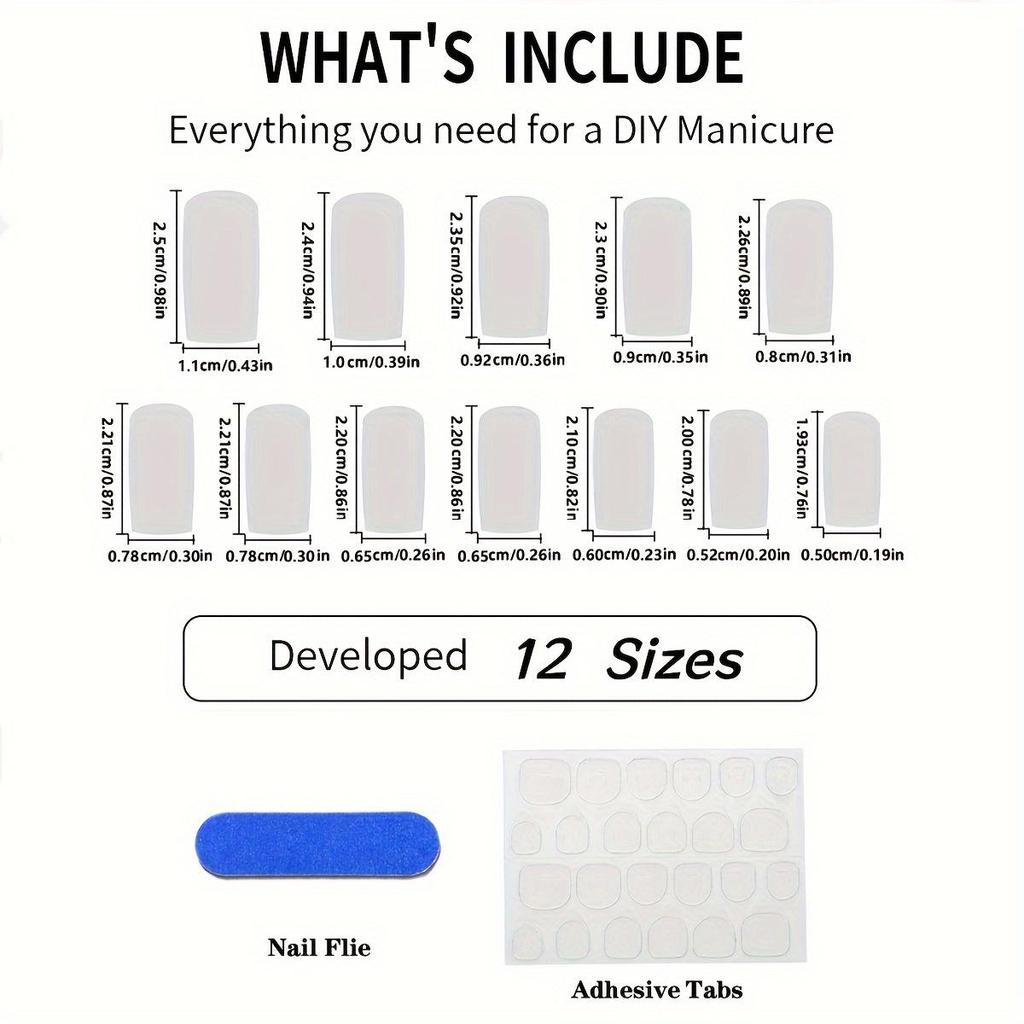 24 szt. Kwadratowe naciśnięcie na paznokcie średni biały francuski różowawy pełny klej kryjący na paznokciach dla kobiet dziewczynki dekoracje do Manicure,
