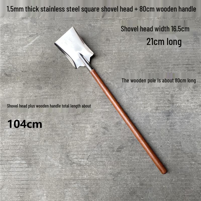 

MOLUONA Stainless Steel Wok Spatula with Wooden Handle