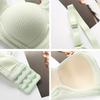 Nahtloser Push-Up-BH für Mädchen, kabellos, bequeme BHs, Baumwoll-Bralette, Studentenunterwäsche, einfarbig, Büstenhalter 32 bis 38