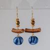 Textured Wood Beads Earring Drop Chinese Vintage Eardrop Unique Tie-Dye Earrings  Women