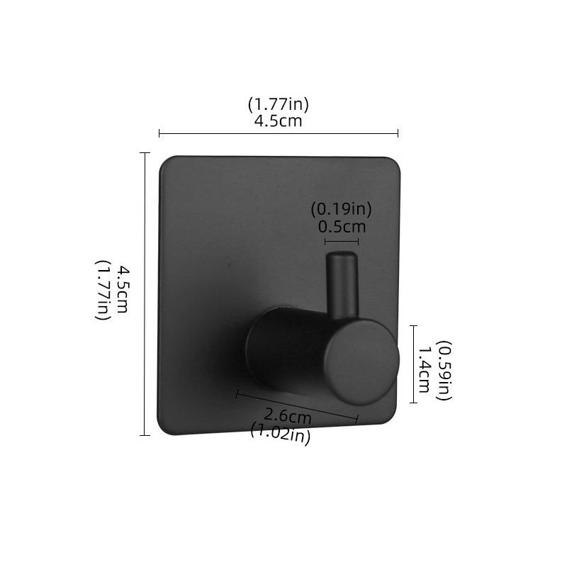 Stainless Steel Self Adhesive Hooks Sticky Wall Door Hook Robe Tea Towel Rustproof Towel Rack, Clothes Coat Hanger