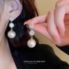 Large Retro 925 Pearl Earrings with Niche Ear Buckles for Women