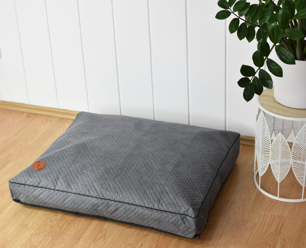 Mia Gray Quilted Cushion - 85 X 70 X 10