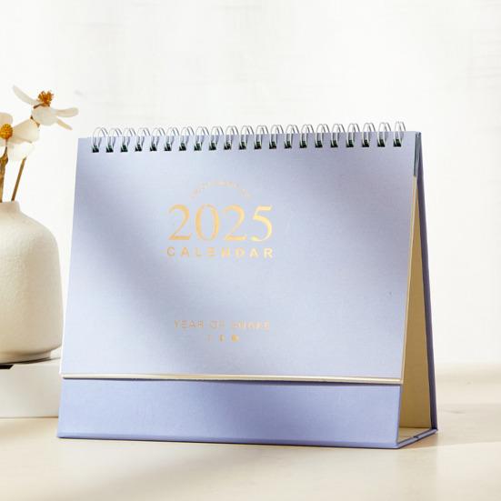 2025 Desk Calendar Monthly Planner Coil Binding Calendar Standing Flip Calendar Note Pads for Home Office Classroom