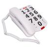 Big Button Phone Simple Classic Adjustable Volume Home Landline Phones for Seniors White