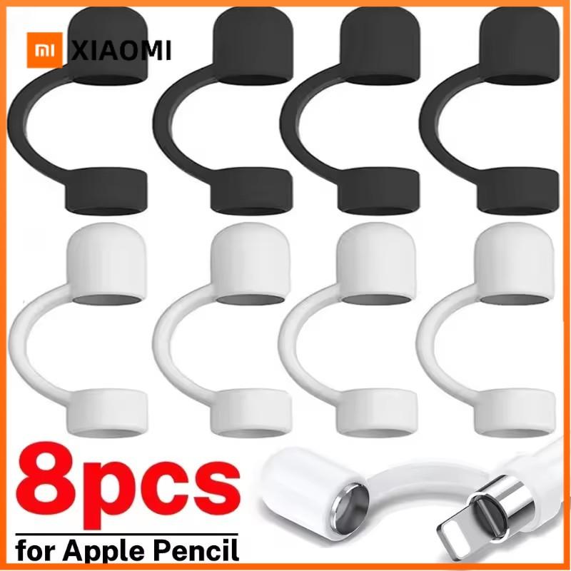 Xiaomi 8/4/1PCS Tablet Pen Protective Sleeve Anti-lost Pencil Cap for Apple IPencil 1st Gen Soft Silicone Stylus Pen Protector Holder