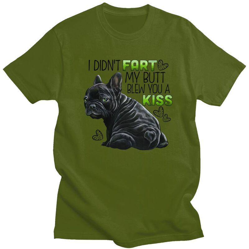 Custom Classic Black Frenchie French Bulldog T Shirts Unisex T-shirt Casual Tee 100% Cotton Oversized Tshirts Merch