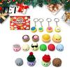 Countdown Box with Steamed Bun Toy Merry Christmas Dumpling Gift Box, Xmas Advent Calendar Stress Party Favors Relief Squeeze Toys, 24 Days