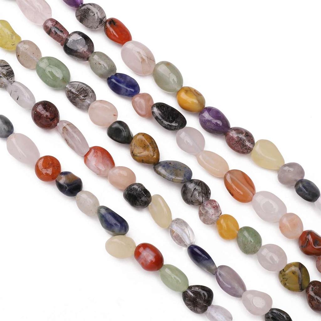 40-55Pcs Natural Colorful Irregular Shape Stone Loose Beads For Jewelry Making DIY Bracelet Necklace Accessories 15'' Strand