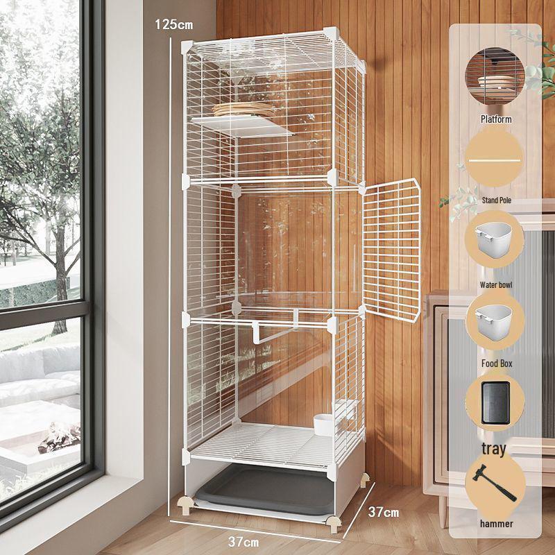 Luxury Splash-Proof Bird Cage: Large, Elegant Villa for Cockatiels, Tiger Skins, Thrushes, and Mynas