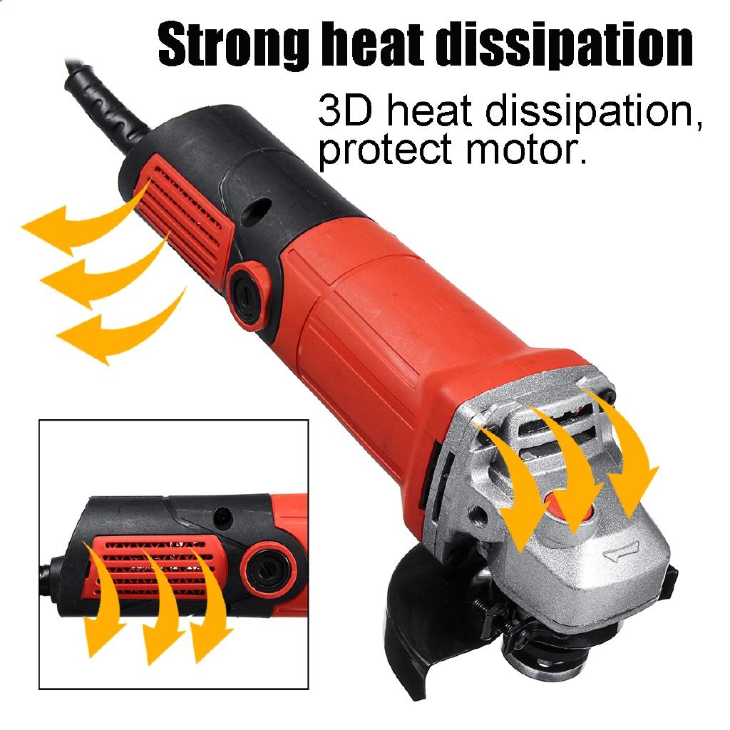 220-240V Peaks Angle Grinder 11000r/min Electric Grinder Polishing Polisher Grinding Machine Cutting Woodworking 1600W