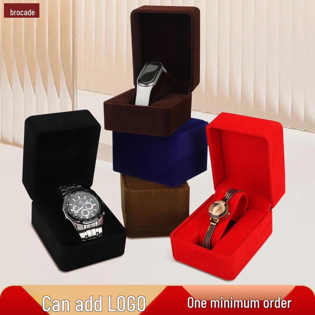 Flocking Cloth Watch Storage Box with Logo Customization
