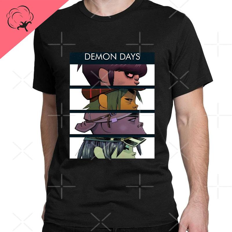 2026 New Funny Music Band Gorillaz Demon Days Casual TShirts Boy Crazy Tees Round Collar Short Sleeve T Shirts Clothing T Shirt