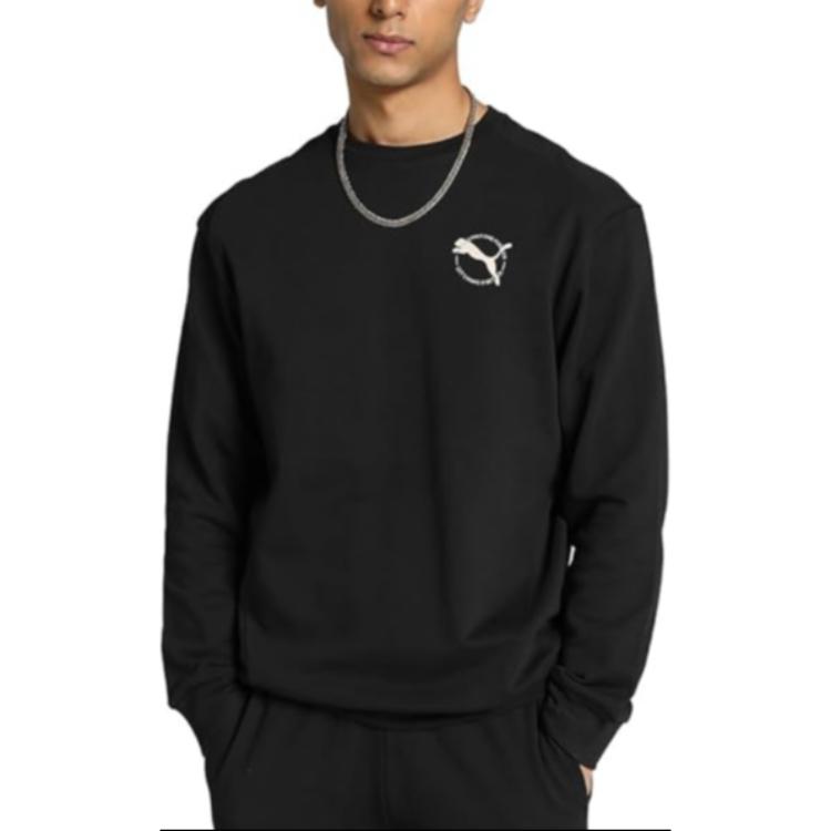 Puma Better Sportswear Sweat-shirt à col rond respirant couleur unie Homme sweat-shirt Noir 686327-01