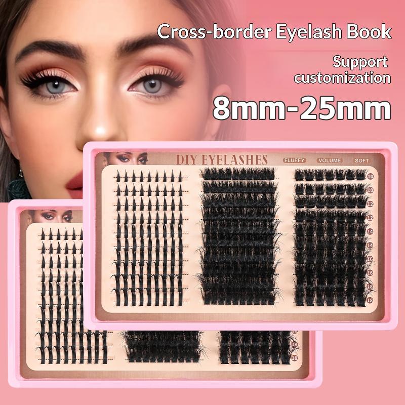 

260 Pcs Lash Clusters Diy Spiky Cluster Lashes Mixed Styles Fluffy Volume Clusters Lashes Fluffy Individual Eyelashes Extension onesize
