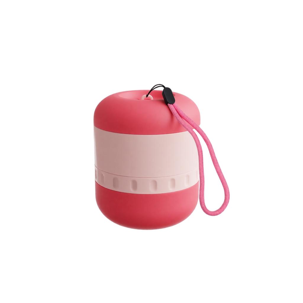 Small Portable Pet Bottle with Silicone Bowl - Outdoor Travel Dispenser for Dogs Cats