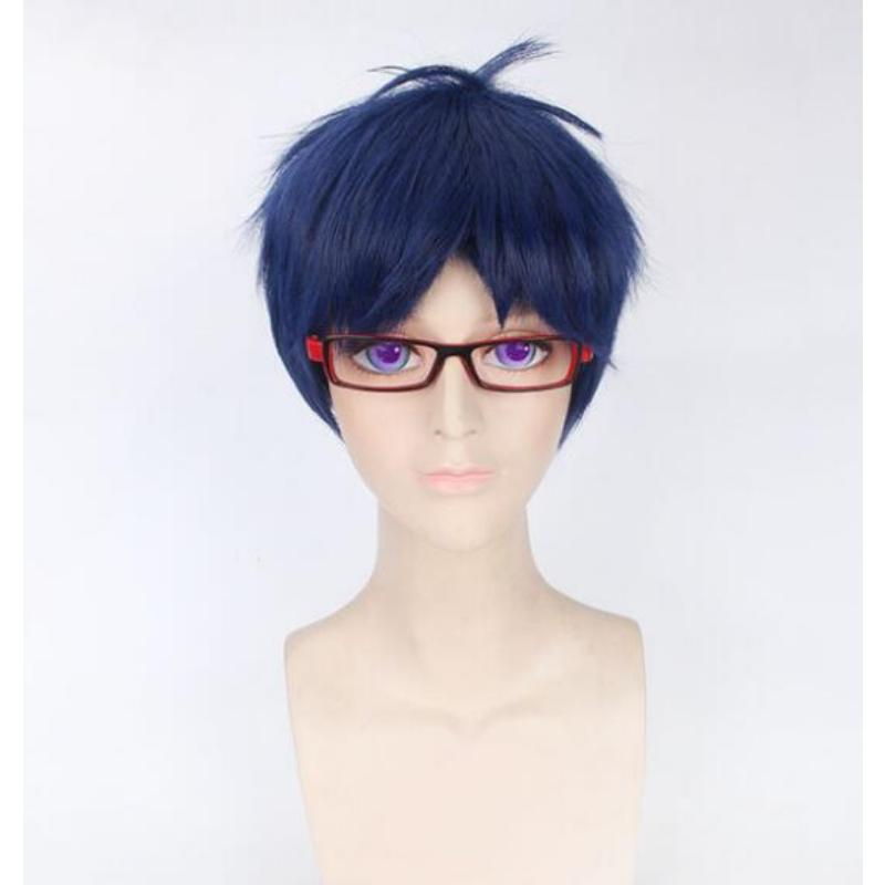 30CM kurze Perücke Anime kostenlos! Ryugazaki Rei Cosplay Kostüm Hitzebeständige Kunsthaar Männer Frauen Perücken ( Keine Brille )