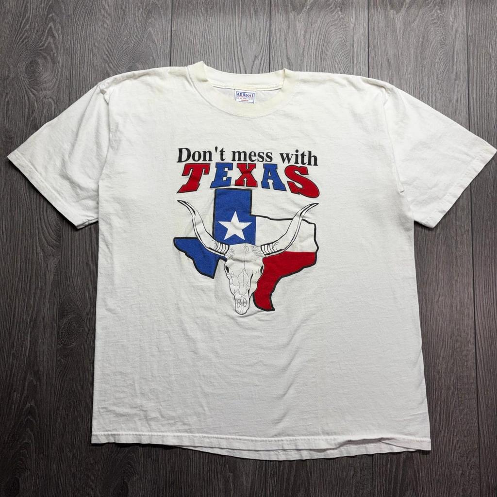 Vintage Dont Mess With Texas T-Shirt Mens XL White Longhorn Graphic Tee