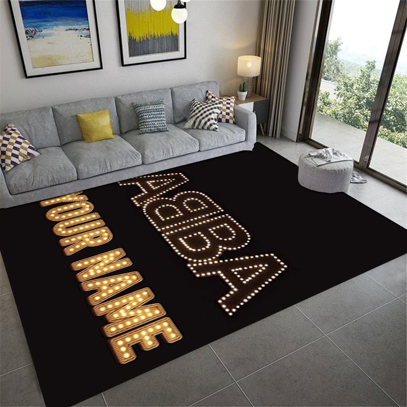 Custom Name ABBA Carpet Rug for Living Room Bedroom Home Sofa Decoration,Kids play Non-slip Floor Mat