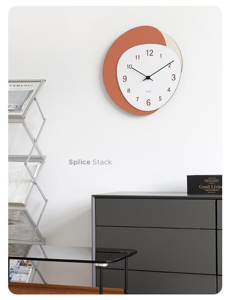 Wozoom Punch-Free Modern Nordic Wall Clock – Minimalist and Creative Design