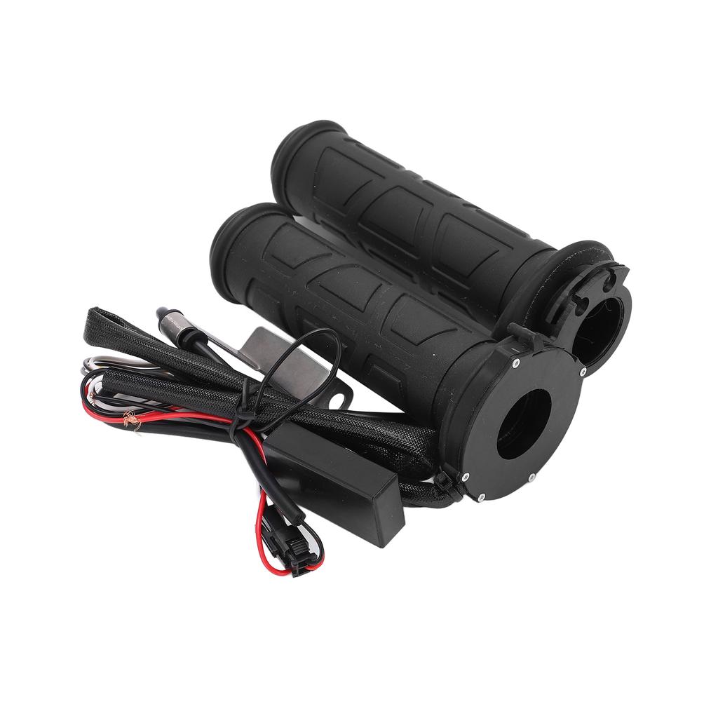 Paar 22mm 0,9in Motorrad Beheizte Lenkergriffe Intelligente Temperaturregelung Schwarz 12V 15‑35W