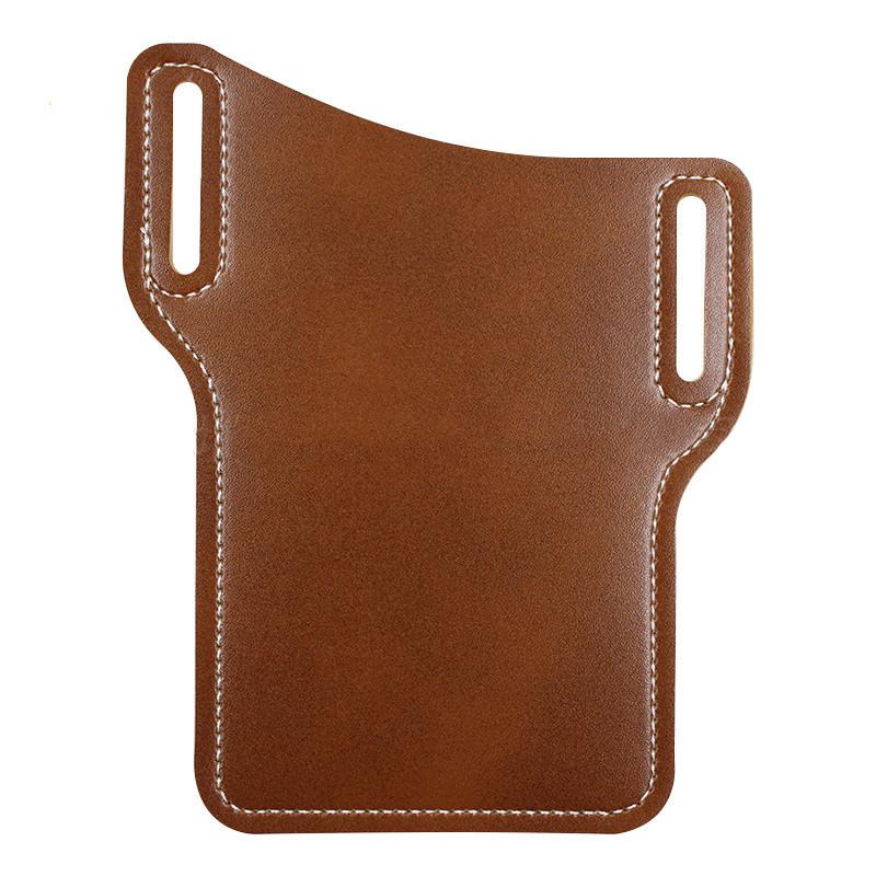 Waist-Hanging Leather Mobile Phone Pocket, Outdoor Anti-Lost Waist-Hanging Mobile Phone Protective Cover